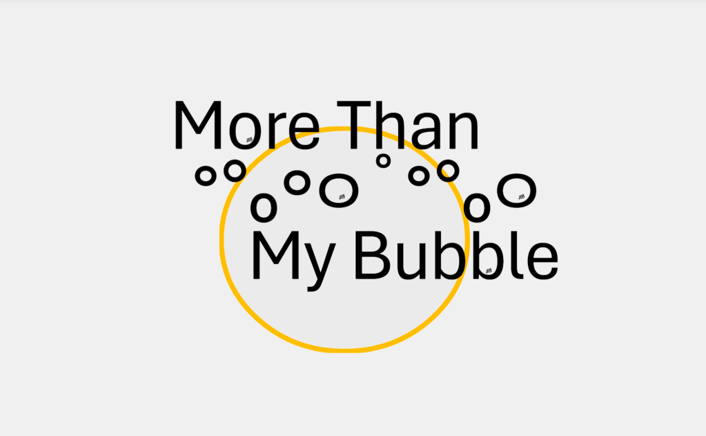 das Bild zeigt das Firmenlogo vonwar deine Bubble zweizeilig und viele kleine Kreise und Blubberblasen dazwischen dazu in gelb ein Kreis der viele andere Kreise einschließt, das Logo an sich ist in schwarz-weiß gehalten